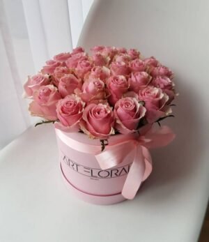 Blumenbox Rosa Rosen - M Box Rosa