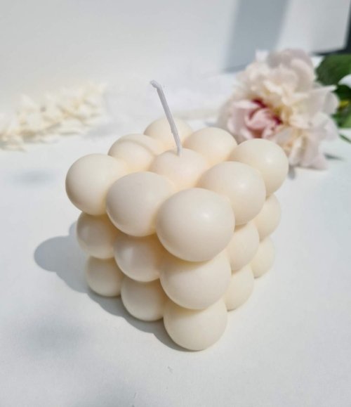 Handgefertigte Bubble Kerze