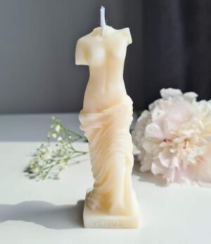 Kerze Venus_Goettin_weiss
