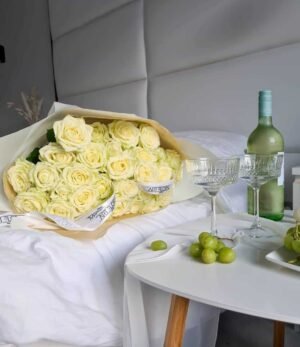 30 weiße rosen