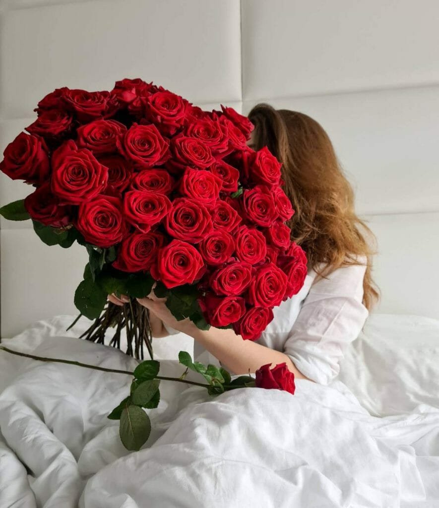 Blumenstrauß-50 rote rosen