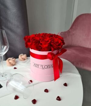 Infinity-Rosenbox-rosa-rot