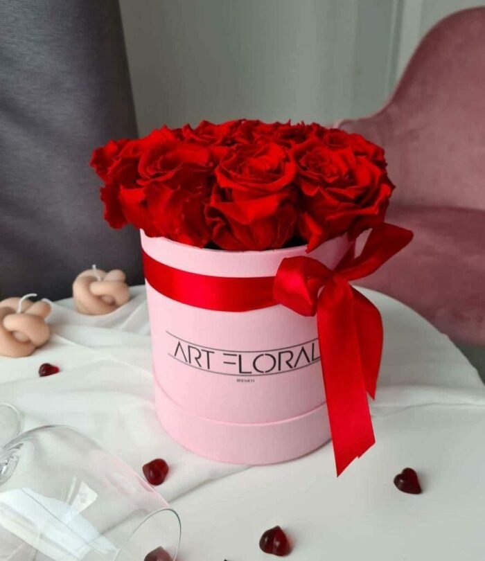 Infinity-Rosenbox-rosa-rot