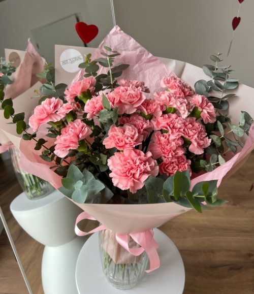 Rosa Nelken im Blumenstrauß Unglaubliche Nelken
