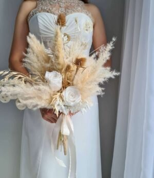 Trockenblumen Brautstrauß Boho