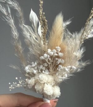Bräutigam_Boutonniere_Weiß_Beige_2