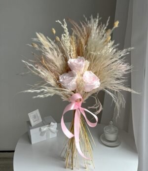 Trockenblumenstrauß_Rosa_Blütenblatt_1