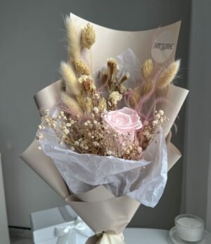 Trockenblumenstrauß_Schatulle_Rosa_Set_2