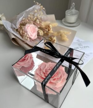 Trockenblumenstrauß_Schatulle_Rosa_Set_3