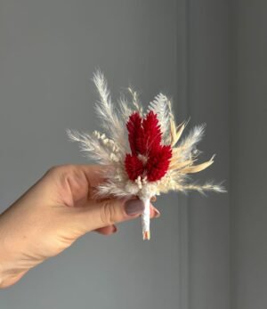 Bräutigam_Boutonniere_Rot_2
