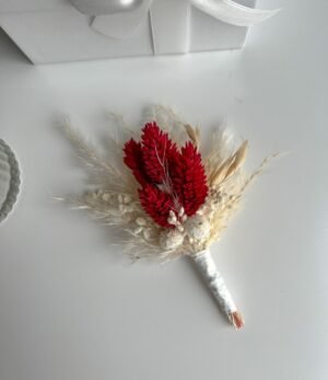 Bräutigam_Boutonniere_Rot_3