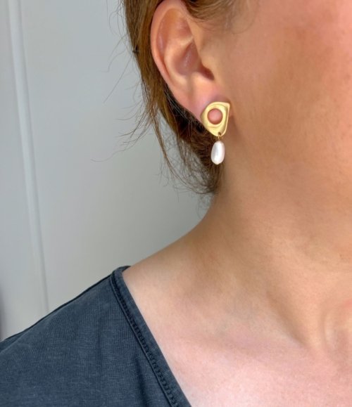 Elegante Perlen Ohrringe Damen
