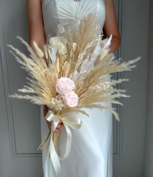 Trockenblumen_Brautstrauss_Rosige_Eleganz_1