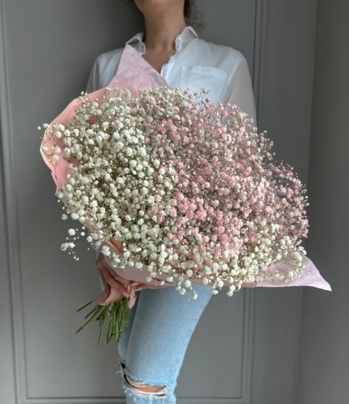 Blumenstrauß_Rosa_Gypsophila_1