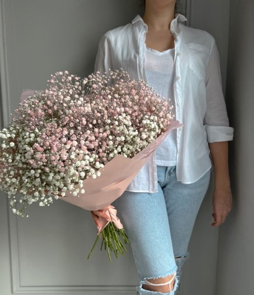 Blumenstrauß_Rosa_Gypsophila_2