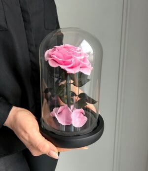 Ewige_rosa_Herz_Rose_im_Glas_2