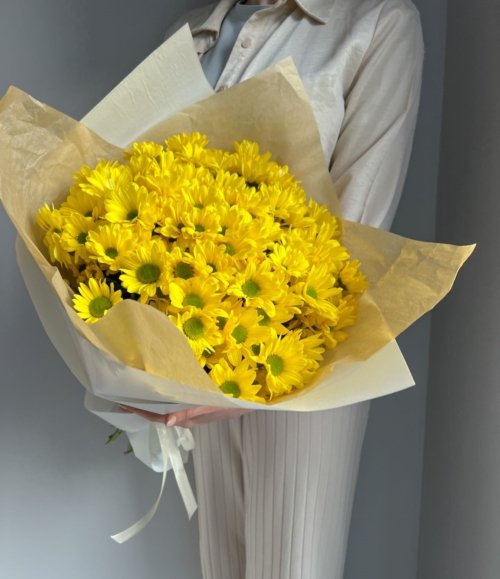 Blumenstrauß_Gelbe_Chrysanthemen_2