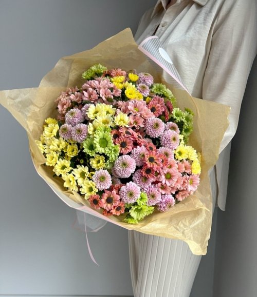 Blumenstrauß_Bunte_Chrysantheme_1