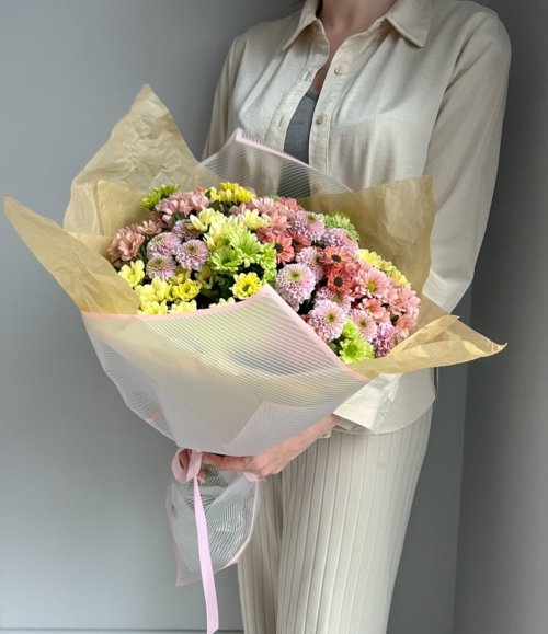 Blumenstrauß_Bunte_Chrysantheme_2