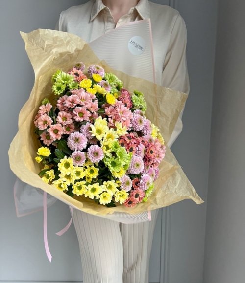 Blumenstrauß_Bunte_Chrysantheme_4