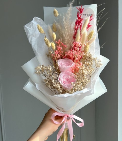 Trockenblumenstrauß_Pink_1