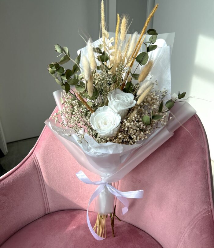 Trockenblumenstrauß_Weiß_Grün_4