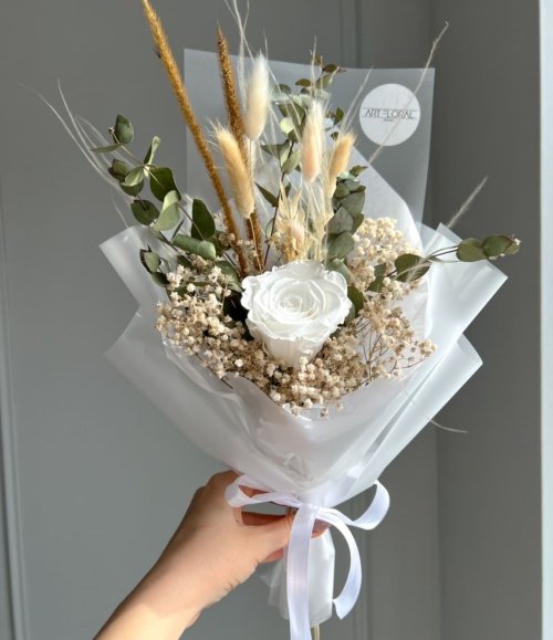 Trockenblumenstrauß_Weiß_Grün_Mini_1