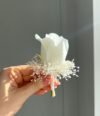 Kunstblumen_Bräutigam_Boutonniere_Weiße_Rose_3