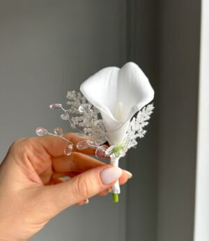 Kunstblumen_Brautstrauß_Strahlenweiß_ink_Boutonniere_3