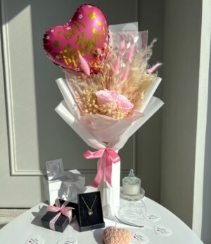 Trockenblumenstrauß Muttertags-GeschenkSet