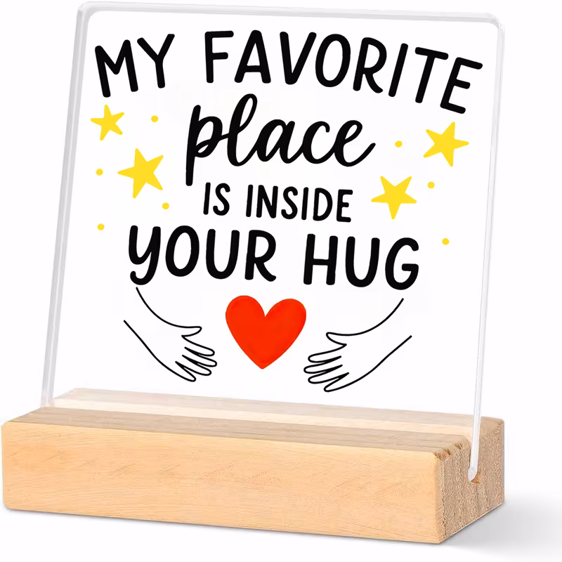 Acryltafel mit Botschaft „My favorite place“