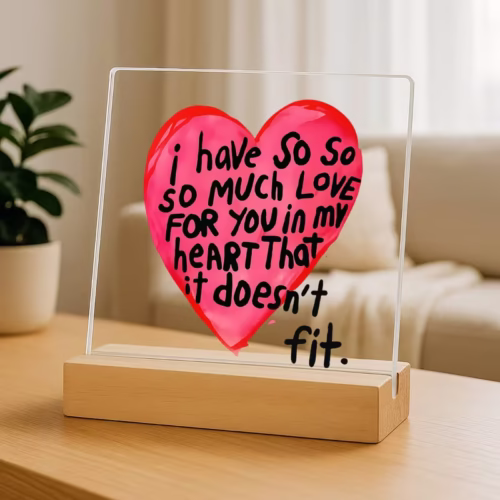 Motivationsschild aus Acryl für Zuhause oder Büro