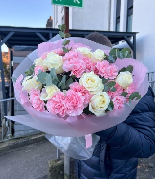 Moderner Blumenstrauß Pink Elegance als Geschenk