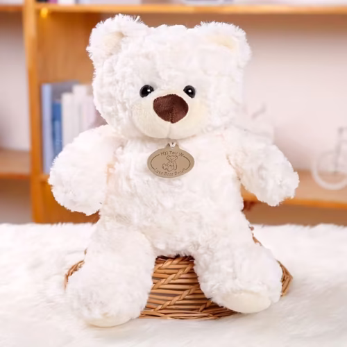 Weißer Plüschbär als Geschenk
