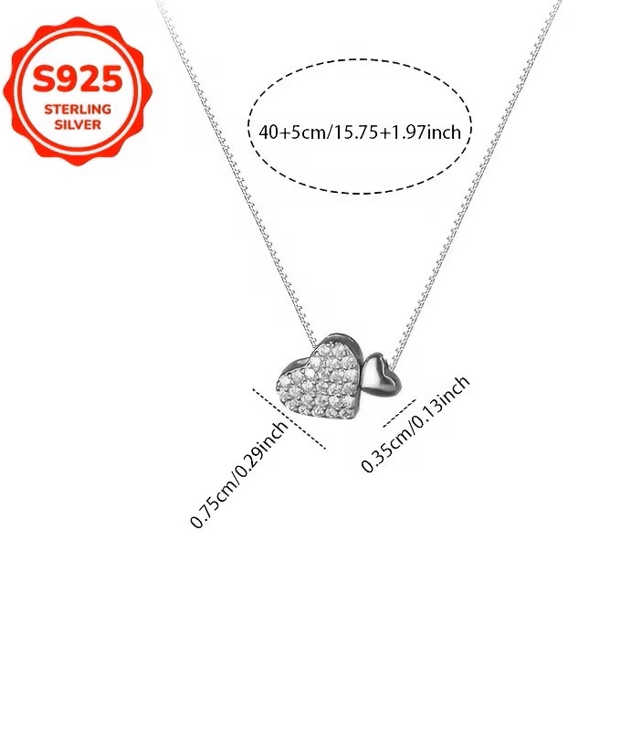 Elegante Damen Halskette mit Herzmotiv