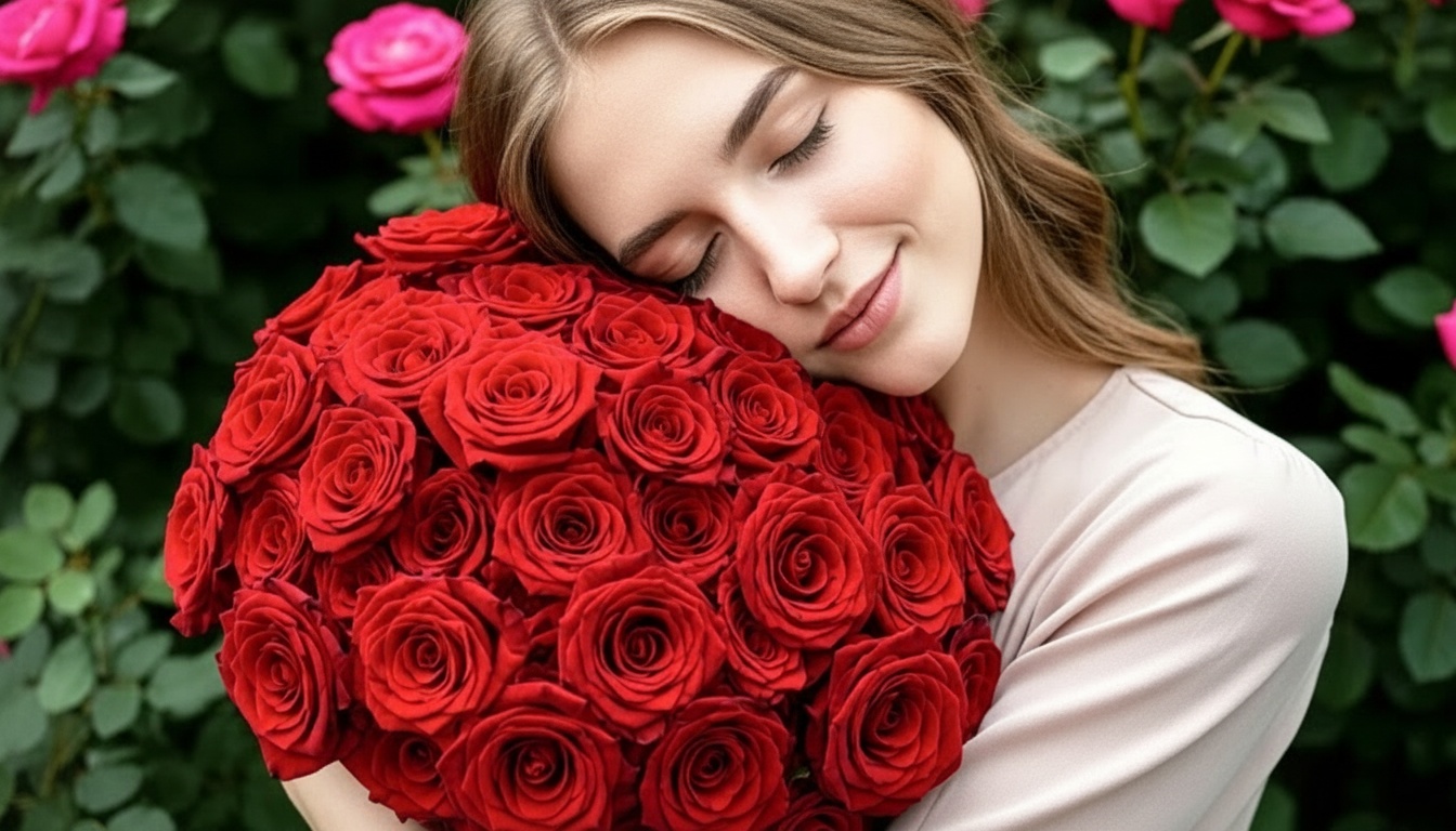 Aktion Rabatt auf rote Rosen