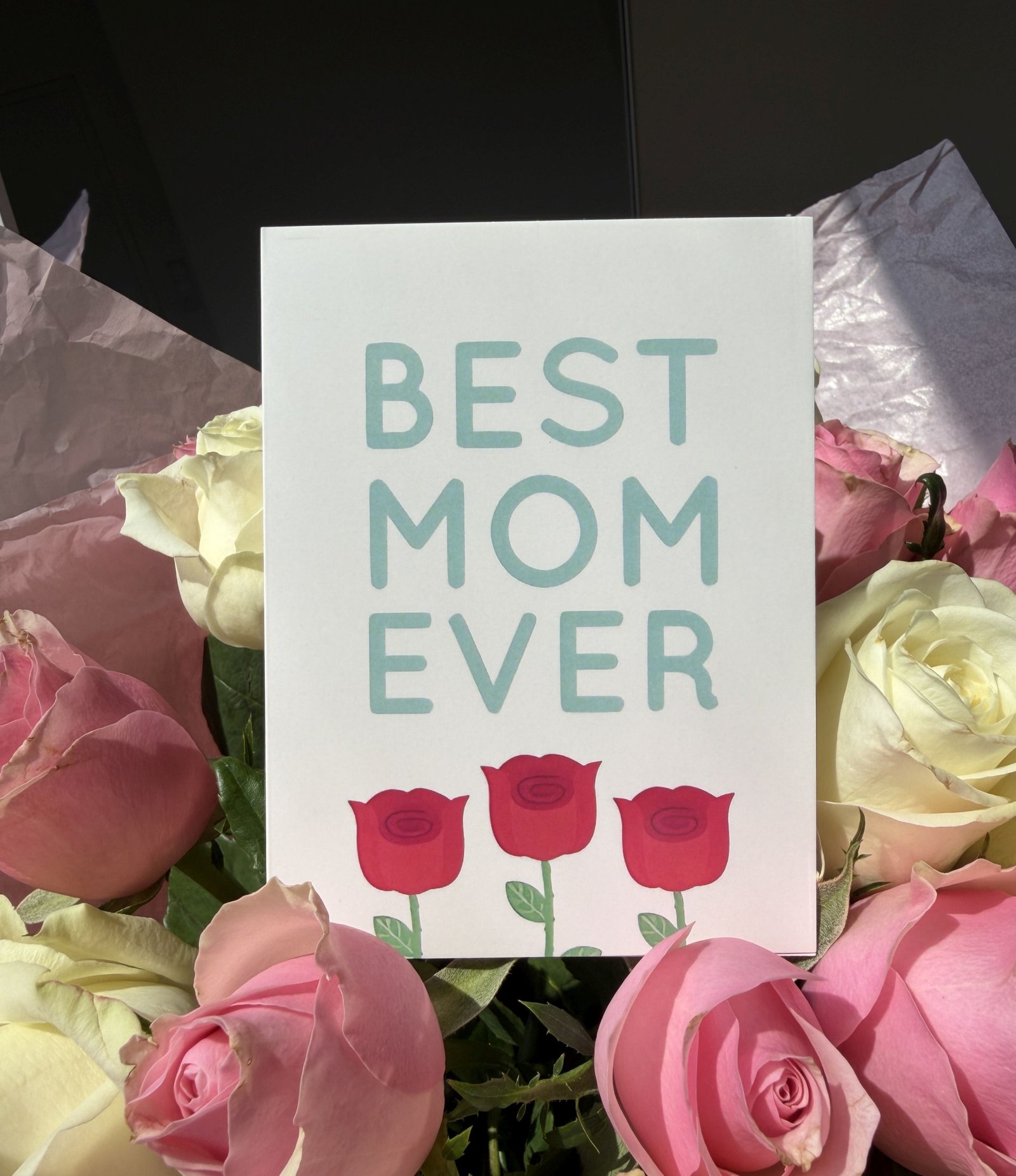 Grußkarte „Best mom ever“