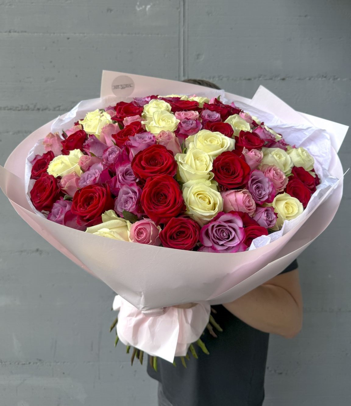 Blumenstrauß „100 Bunte Rosen“